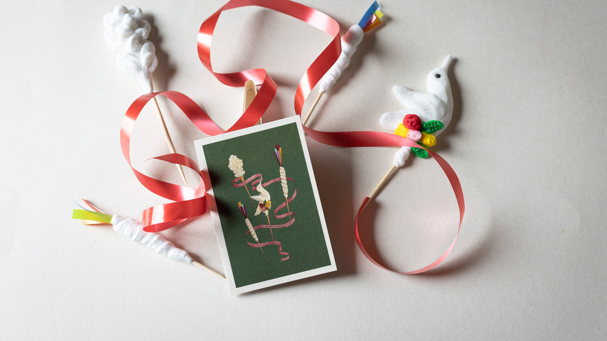 Tarjetas dobles y sobres - Colección dulce tradición Macetas de Cali.