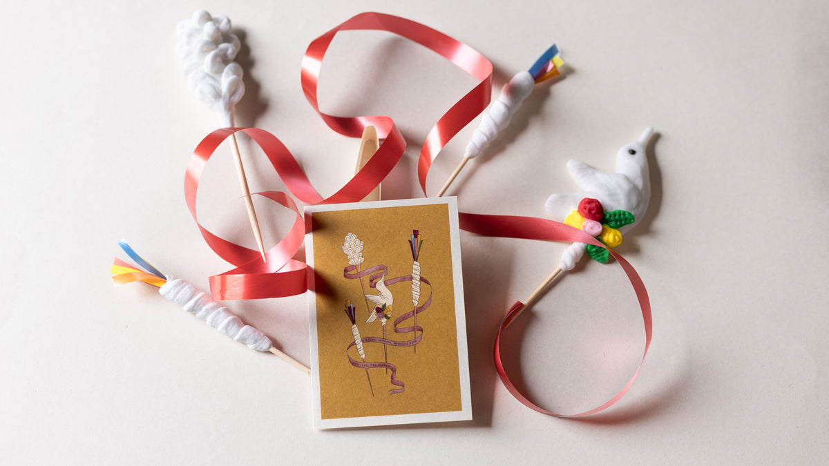 Tarjetas dobles y sobres - Colección dulce tradición Macetas de Cali.