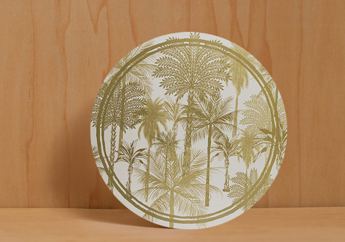 Individuales - Palmas ocre