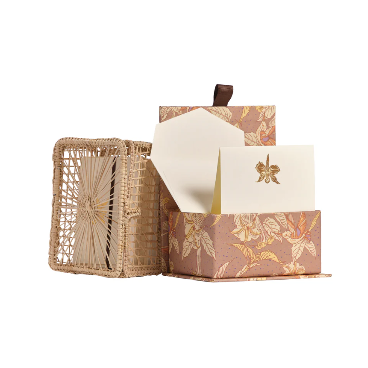 Tarjetas dobles y sobres - Orquídea