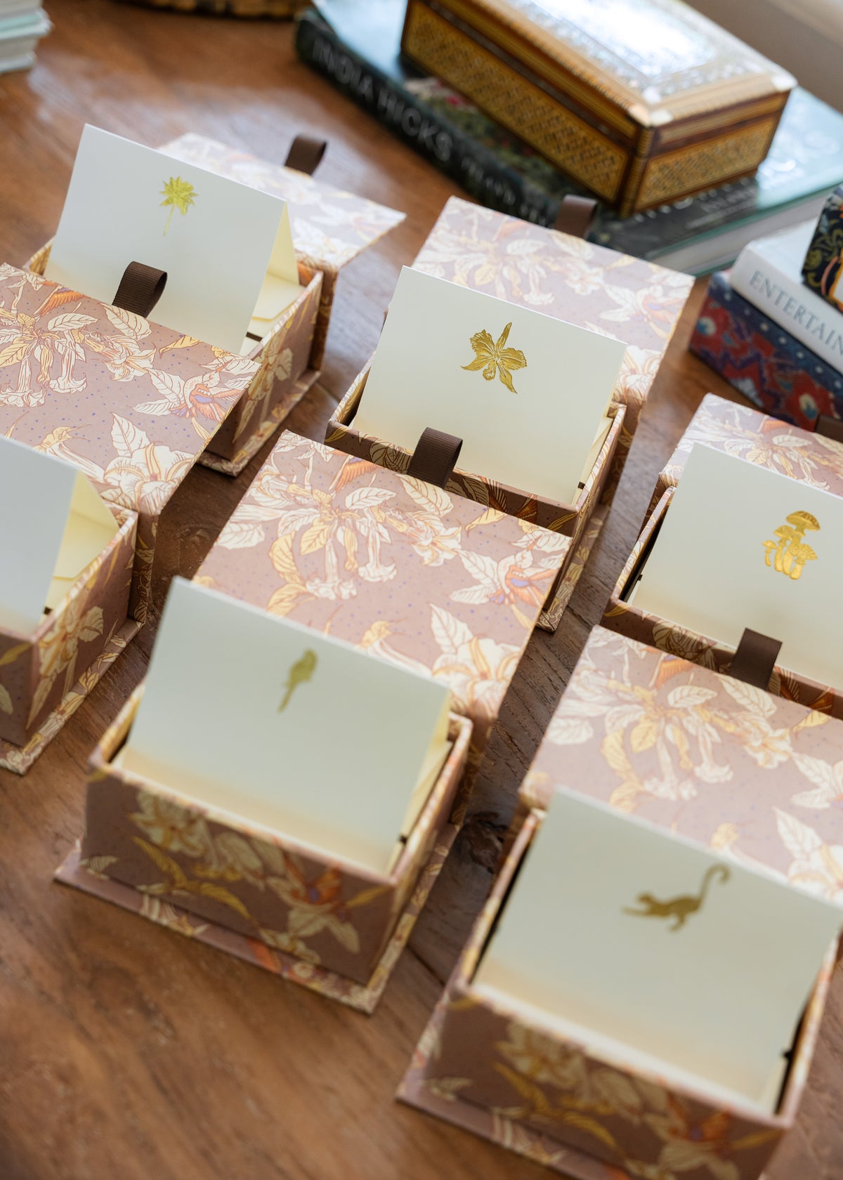 Tarjetas dobles y sobres - Orquídea