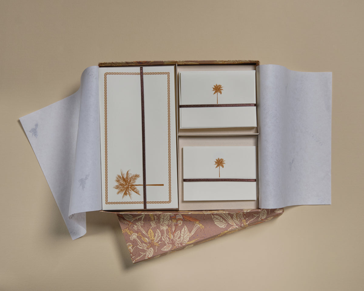 Caja grande de tarjetas y sobres - Palma café