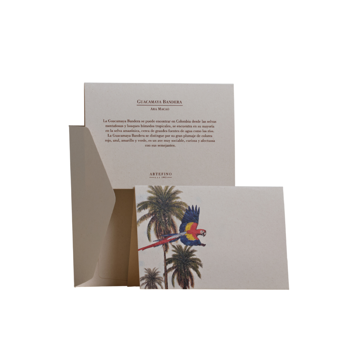 Tarjetas y sobres - Colección Aves de Colombia