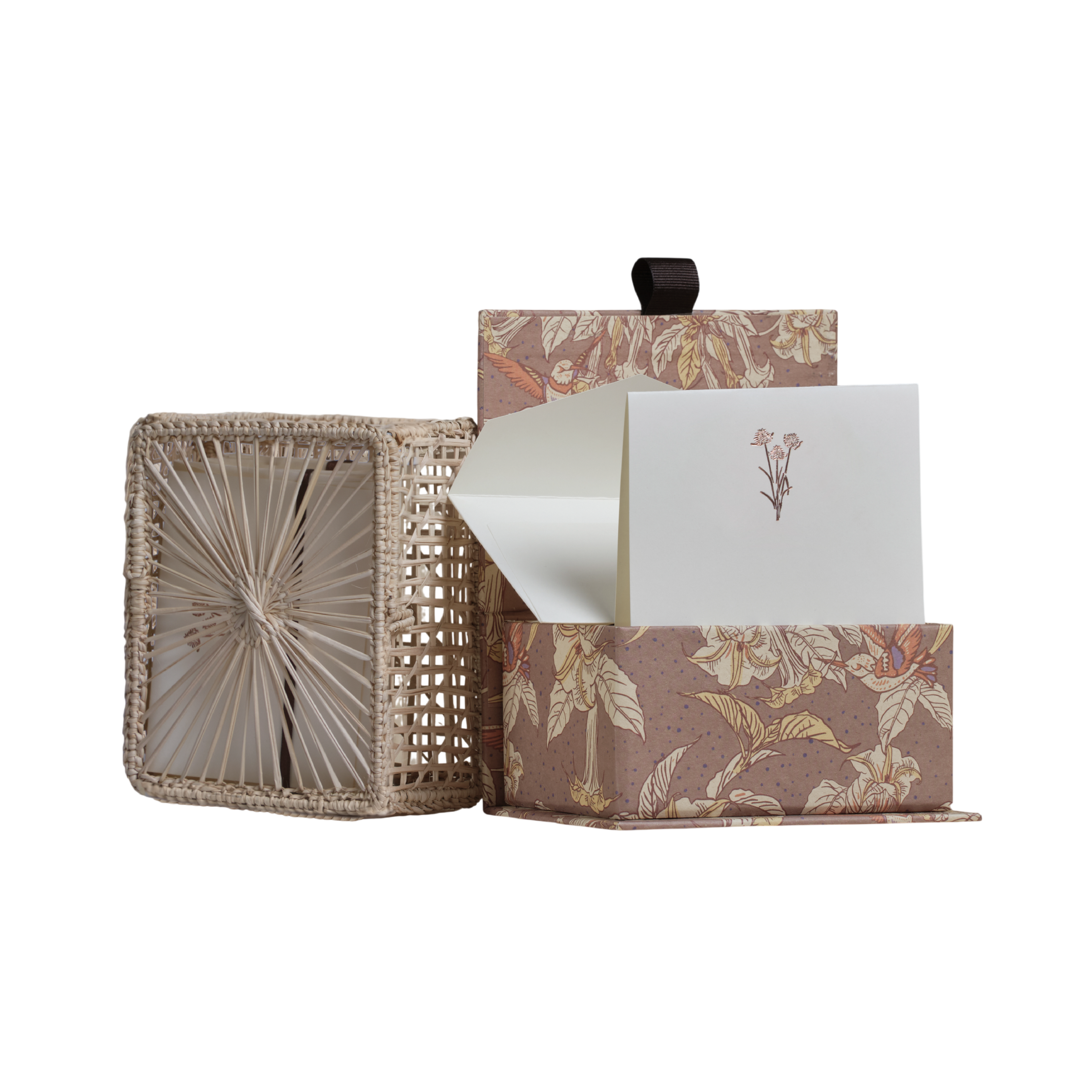 Tarjetas dobles y sobres - Flor Inírida Rosé